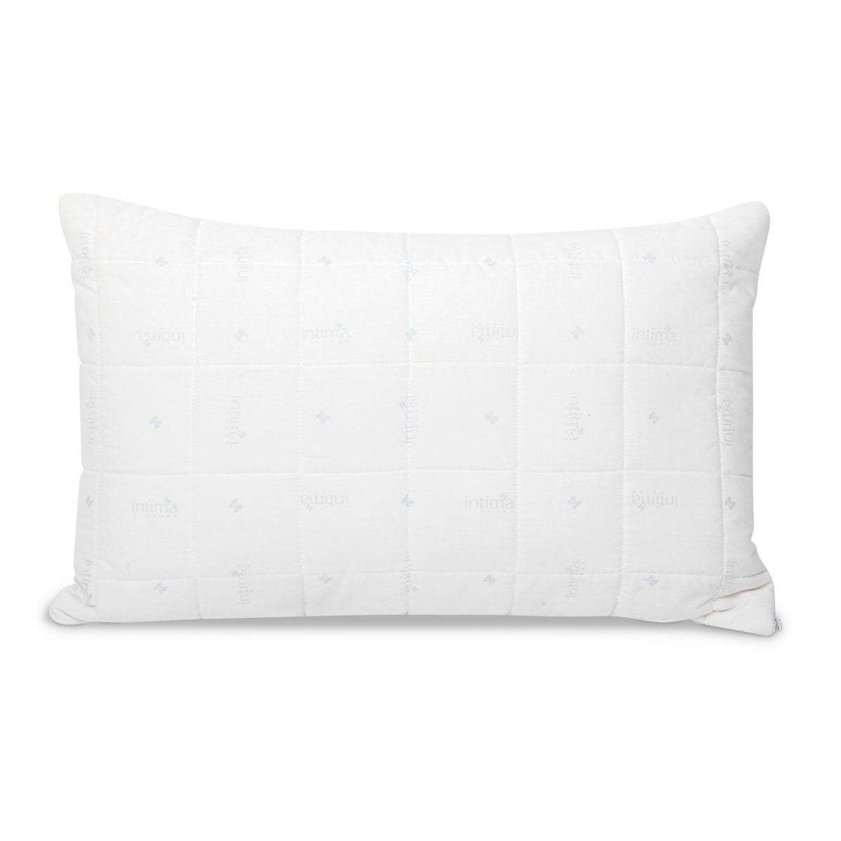 Almohada blanca antibacterial acolchada con tratamiento antiácaros, tacto fresco e higiénico para el descanso diario